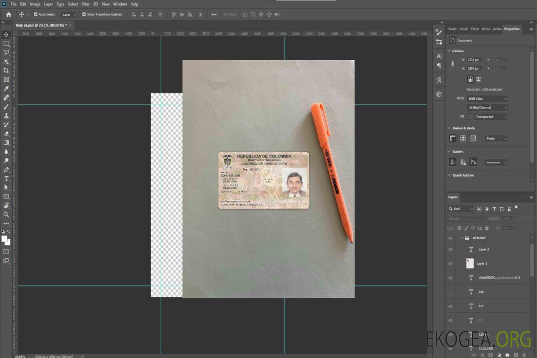 Colombie DL photolook DEVANT template Colombie DL photolook DEVANT template